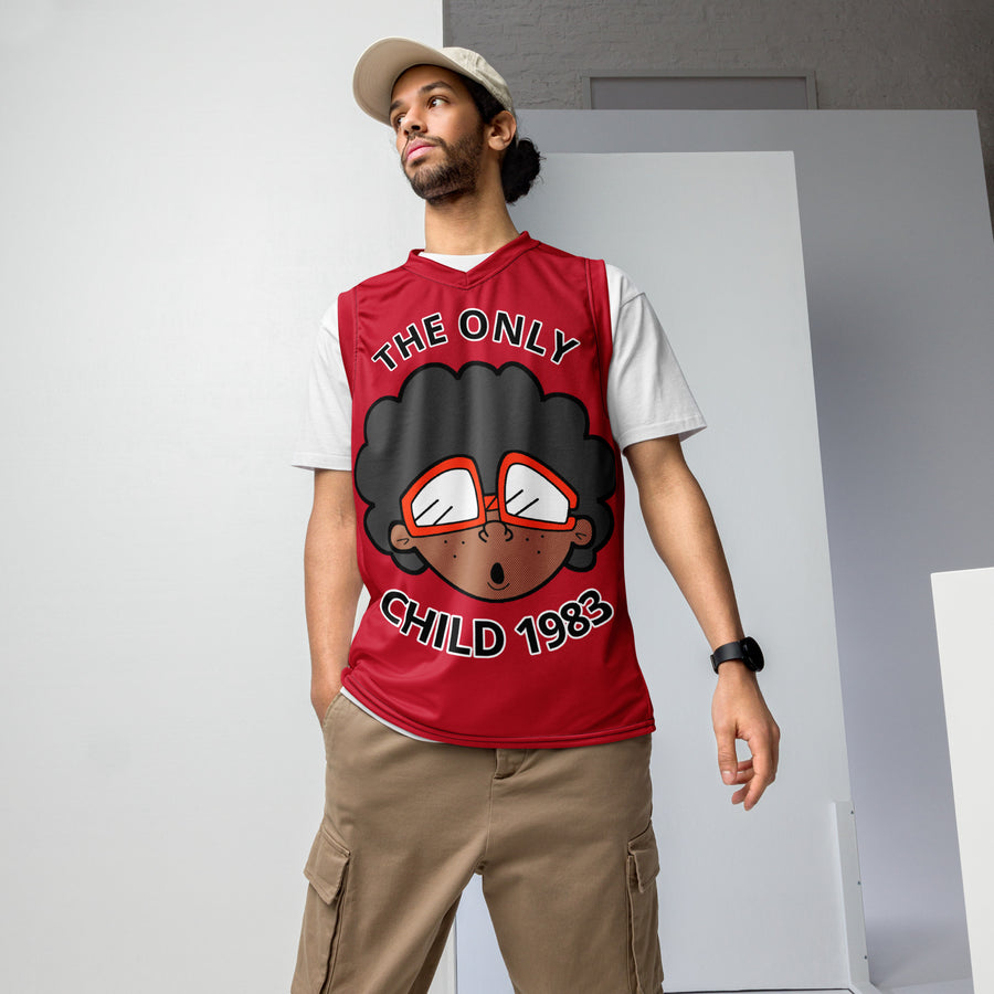 The Only Child 1983 Bighead Away Recycled unisex basketball jersey
