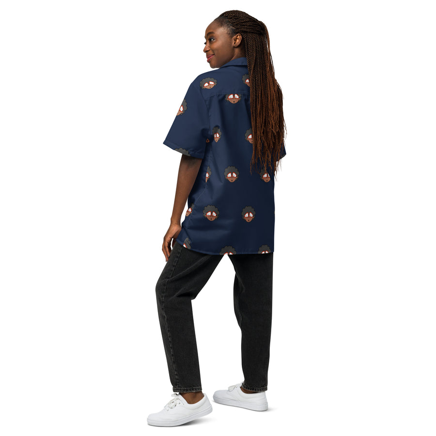 The Only Child 1983 4in Monogram Bighead Logo Unisex button shirt