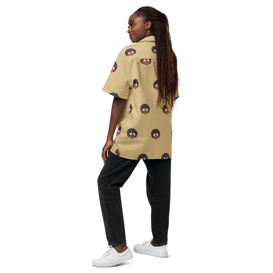 The Only Child 1983 4in Monogram Bighead Logo Unisex button shirt