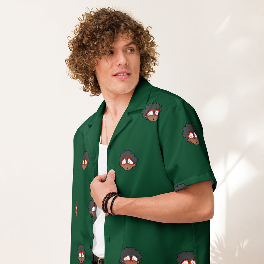The Only Child 1983 4in Monogram Bighead Logo Unisex button shirt