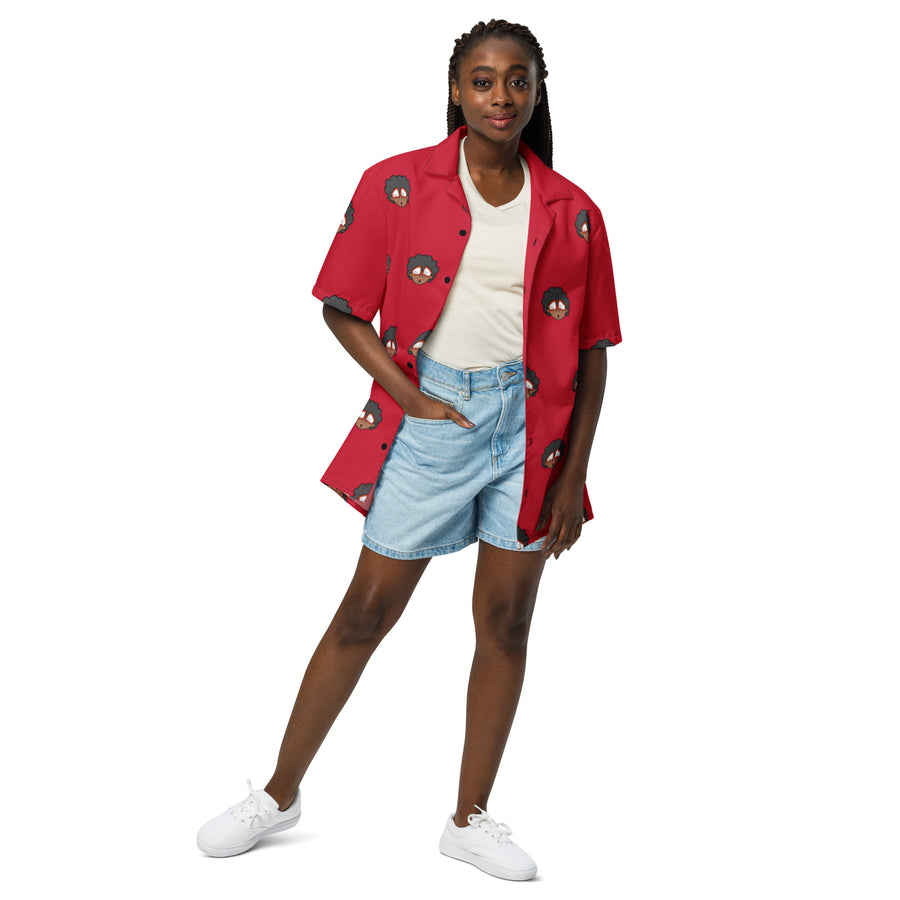 The Only Child 1983 4in Monogram Bighead Logo Unisex button shirt