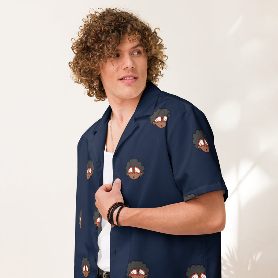The Only Child 1983 4in Monogram Bighead Logo Unisex button shirt