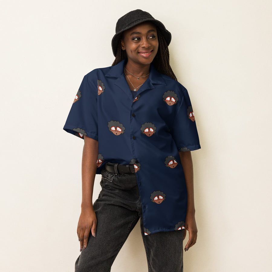 The Only Child 1983 4in Monogram Bighead Logo Unisex button shirt