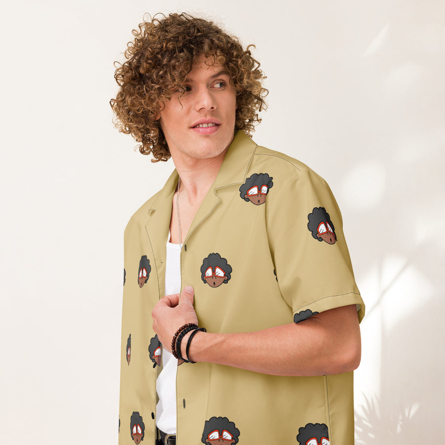 The Only Child 1983 4in Monogram Bighead Logo Unisex button shirt