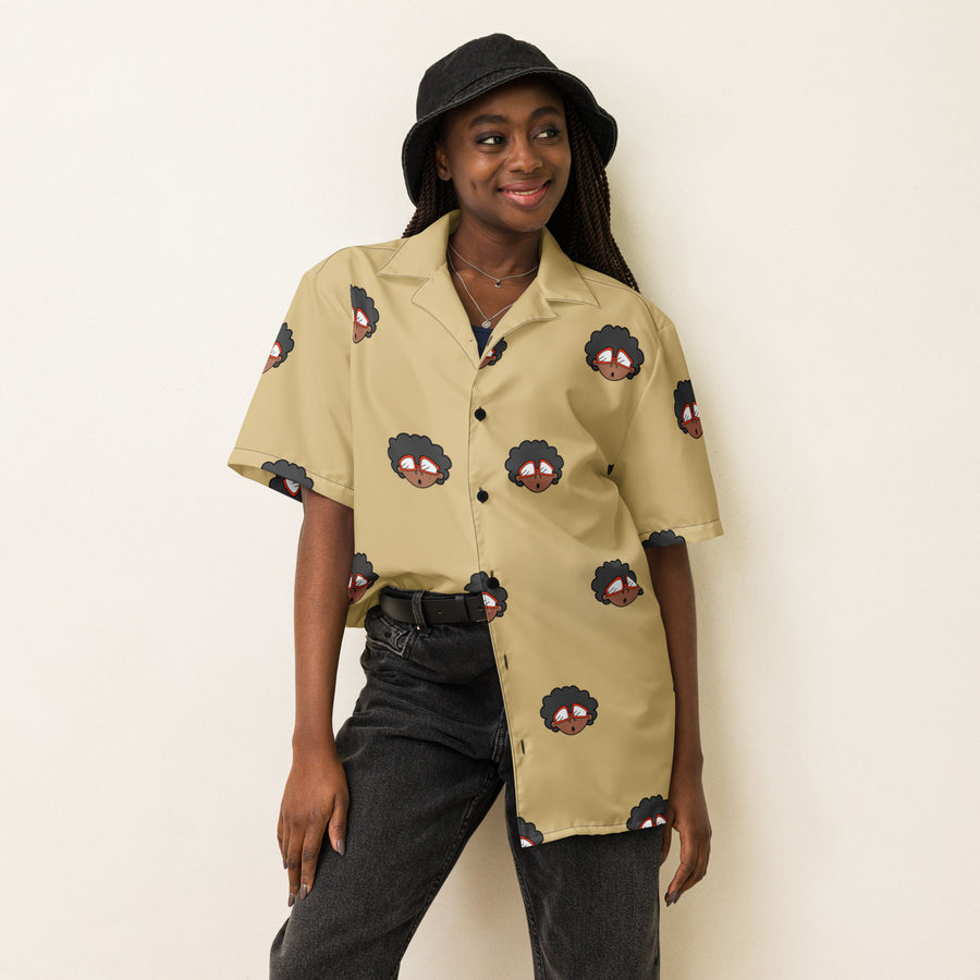 The Only Child 1983 4in Monogram Bighead Logo Unisex button shirt
