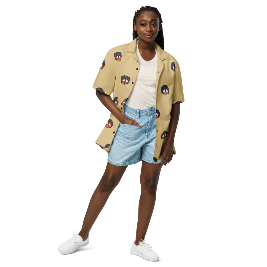 The Only Child 1983 4in Monogram Bighead Logo Unisex button shirt