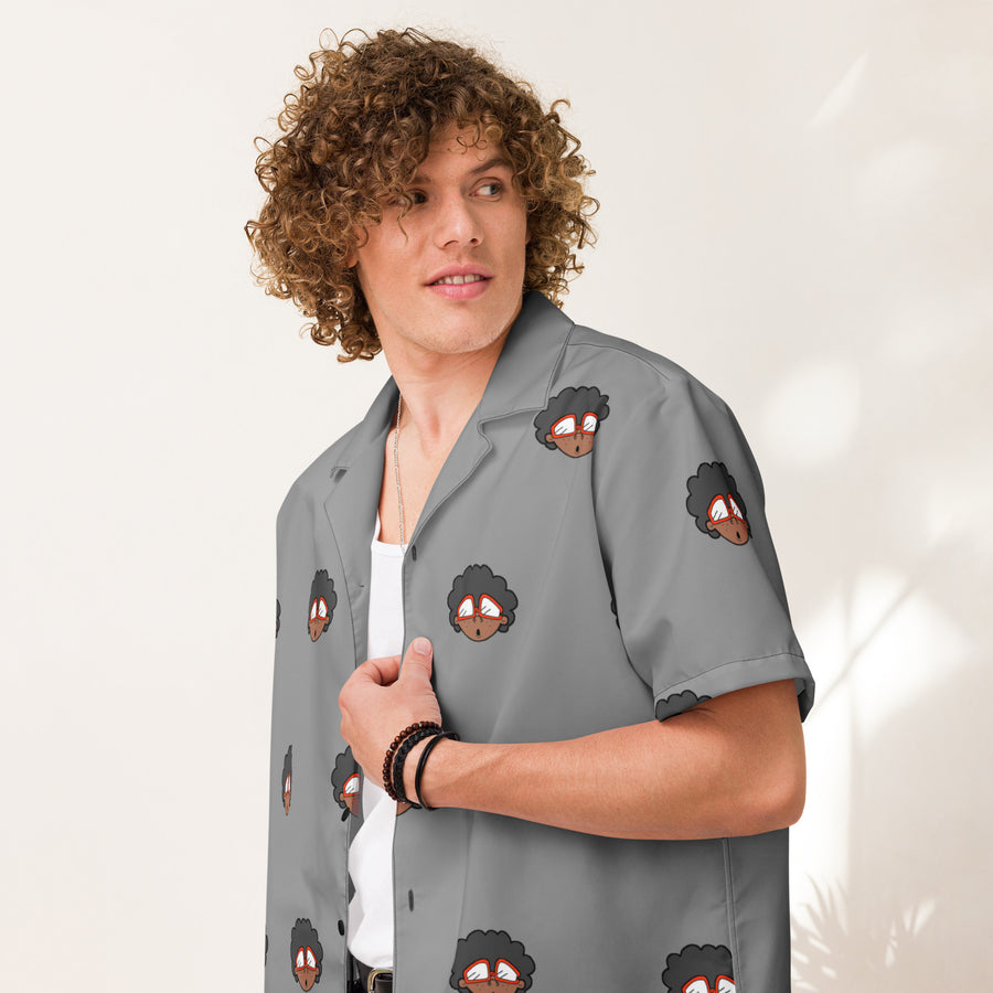 The Only Child 1983 4in Monogram Bighead Logo Unisex button shirt