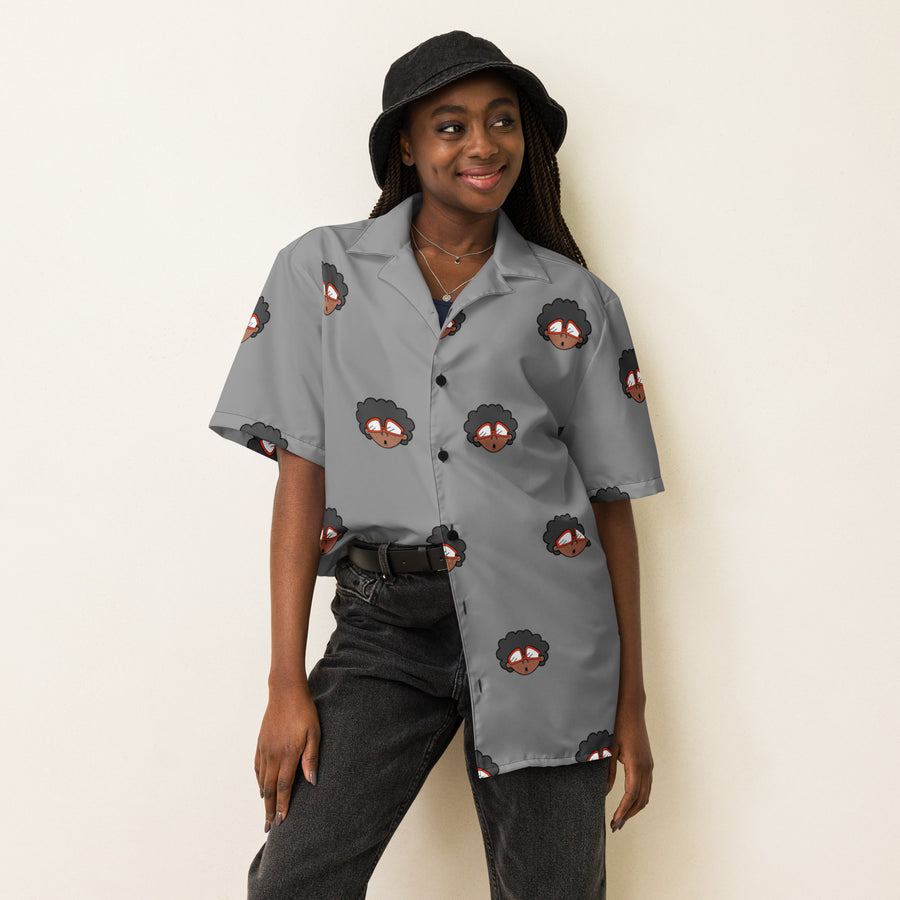 The Only Child 1983 4in Monogram Bighead Logo Unisex button shirt