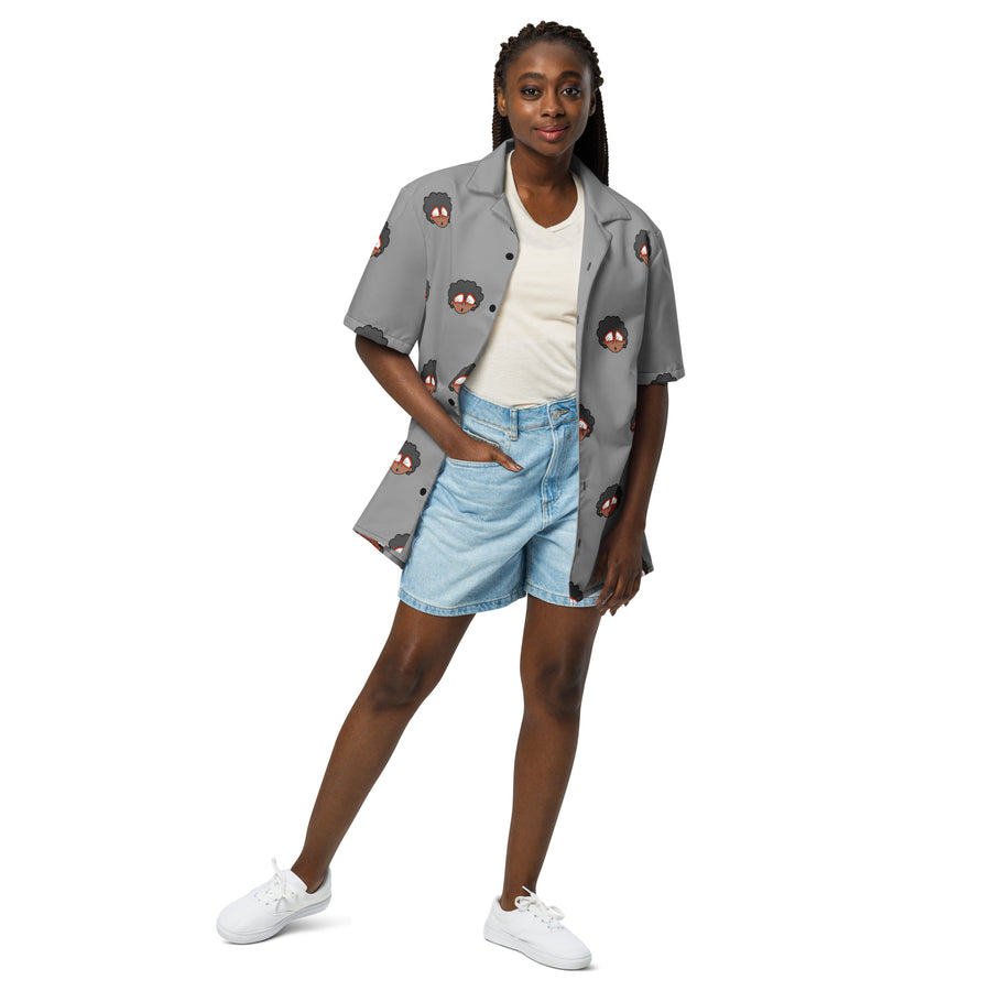 The Only Child 1983 4in Monogram Bighead Logo Unisex button shirt
