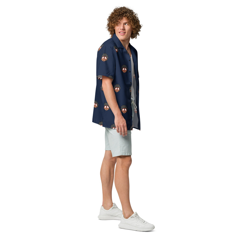 The Only Child 1983 4in Monogram Bighead Logo Unisex button shirt