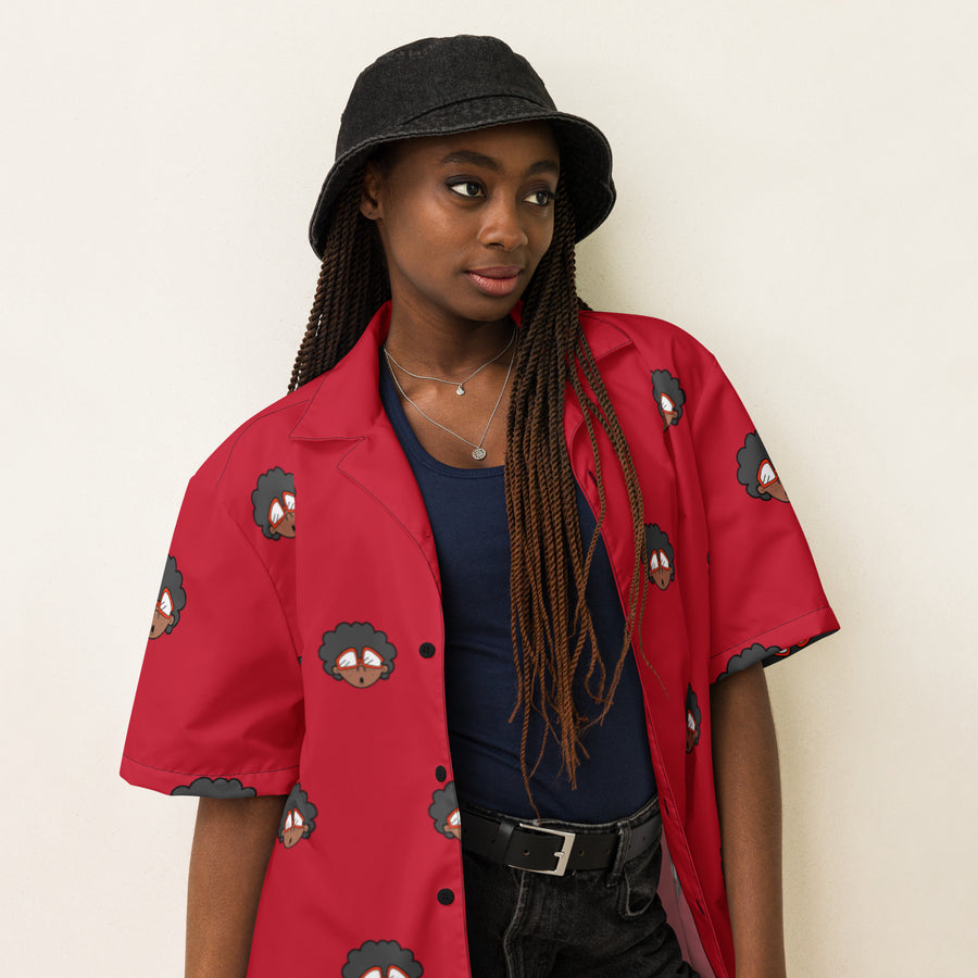 The Only Child 1983 4in Monogram Bighead Logo Unisex button shirt