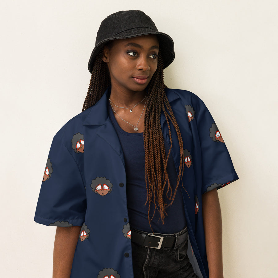 The Only Child 1983 4in Monogram Bighead Logo Unisex button shirt