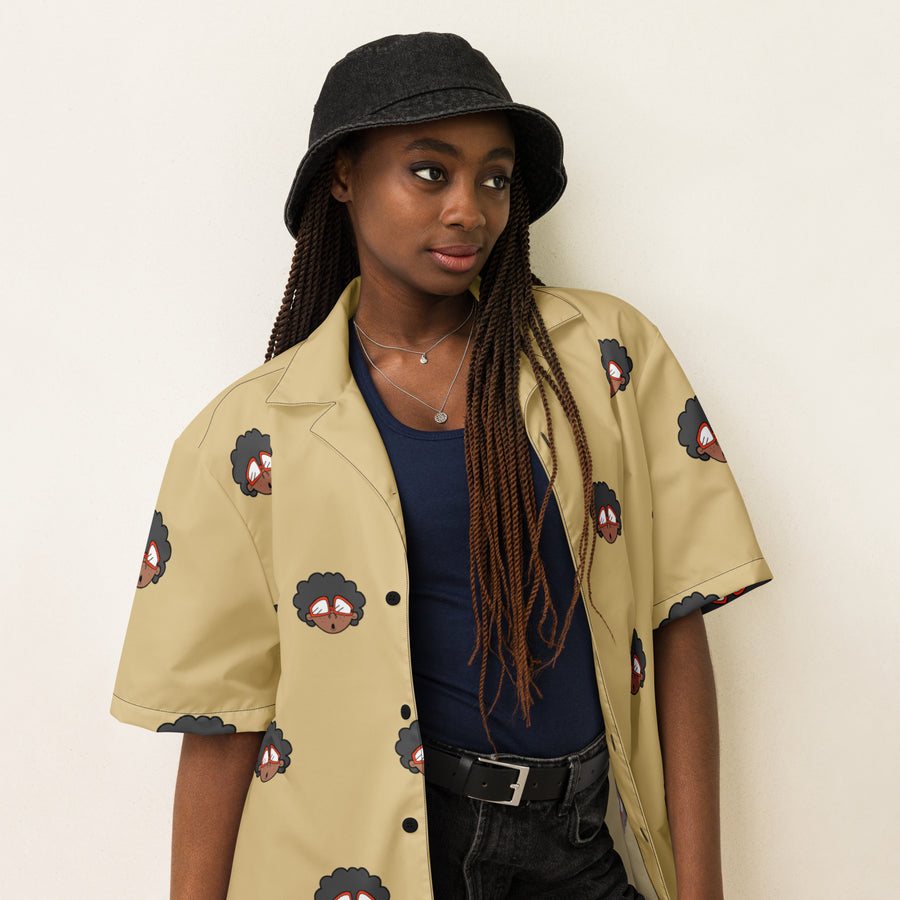 The Only Child 1983 4in Monogram Bighead Logo Unisex button shirt
