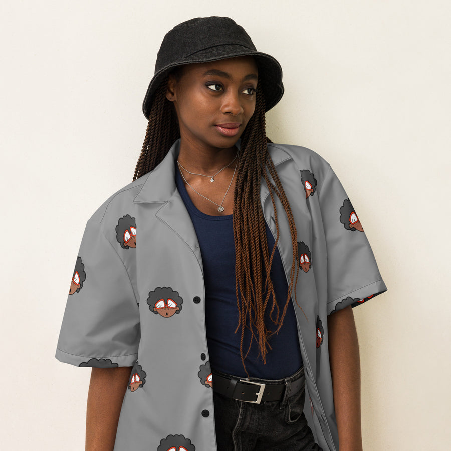 The Only Child 1983 4in Monogram Bighead Logo Unisex button shirt