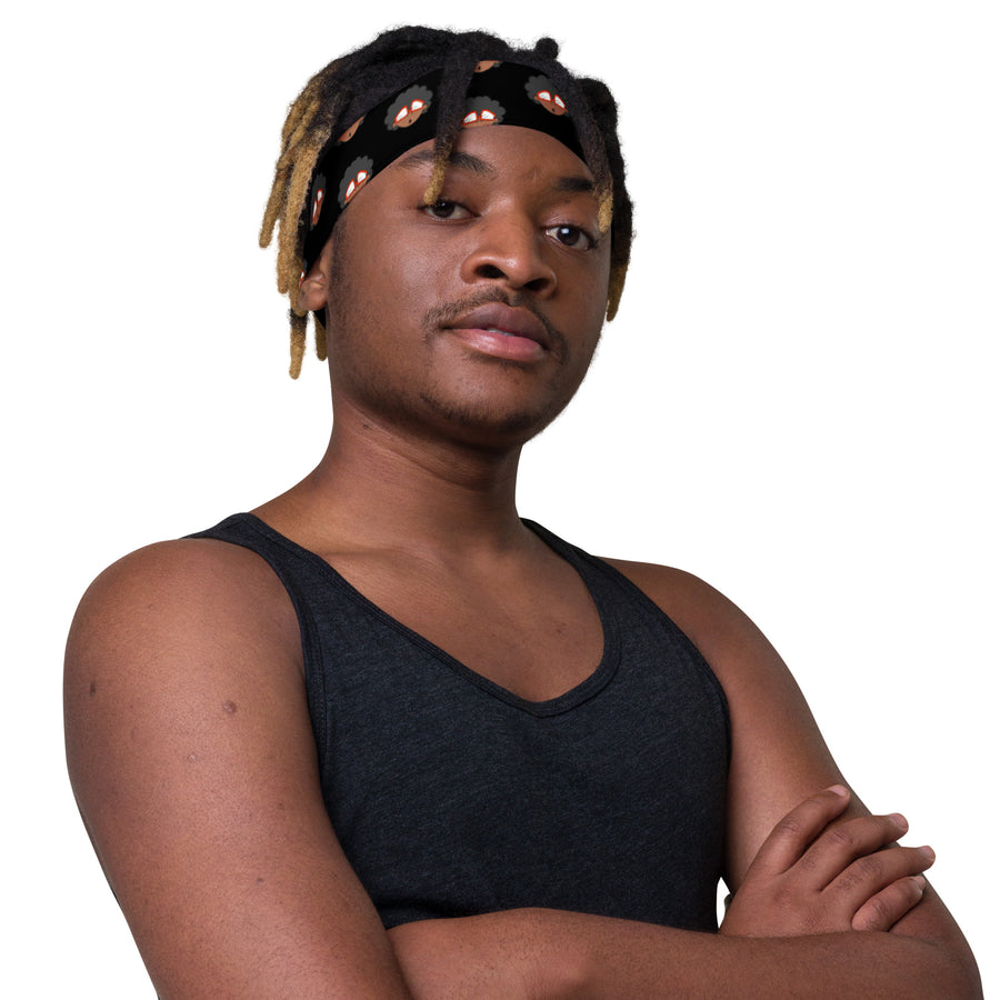 The Only Child 1983 Monogram Bighead Logo Headband (black)