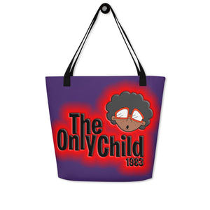 The Only Child 1983 Energy Burst Large Tote Bag (purple)