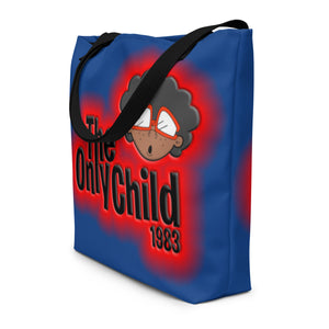 The Only Child 1983 Energy Burst Large Tote Bag (blue)