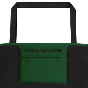 The Only Child 1983 Energy Burst Large Tote Bag (forest green)