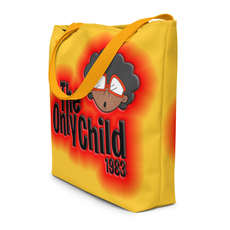 The Only Child 1983 Energy Burst Large Tote Bag (gold)