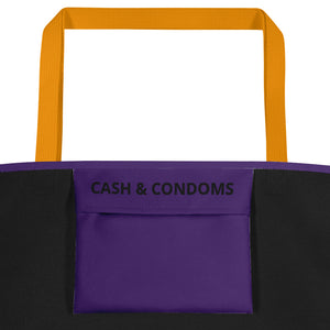 The Only Child 1983 Energy Burst Large Tote Bag (purple)