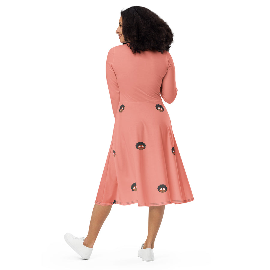 The Only Child 1983 UNIV long sleeve midi dress