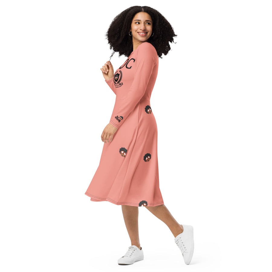 The Only Child 1983 UNIV long sleeve midi dress