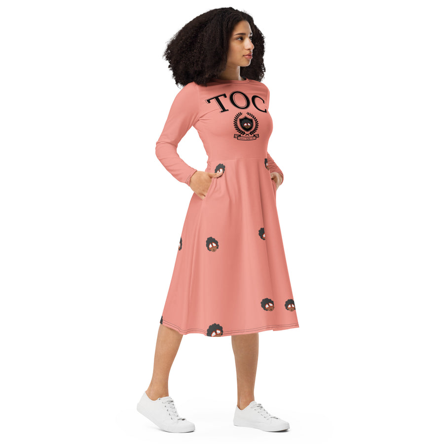 The Only Child 1983 UNIV long sleeve midi dress