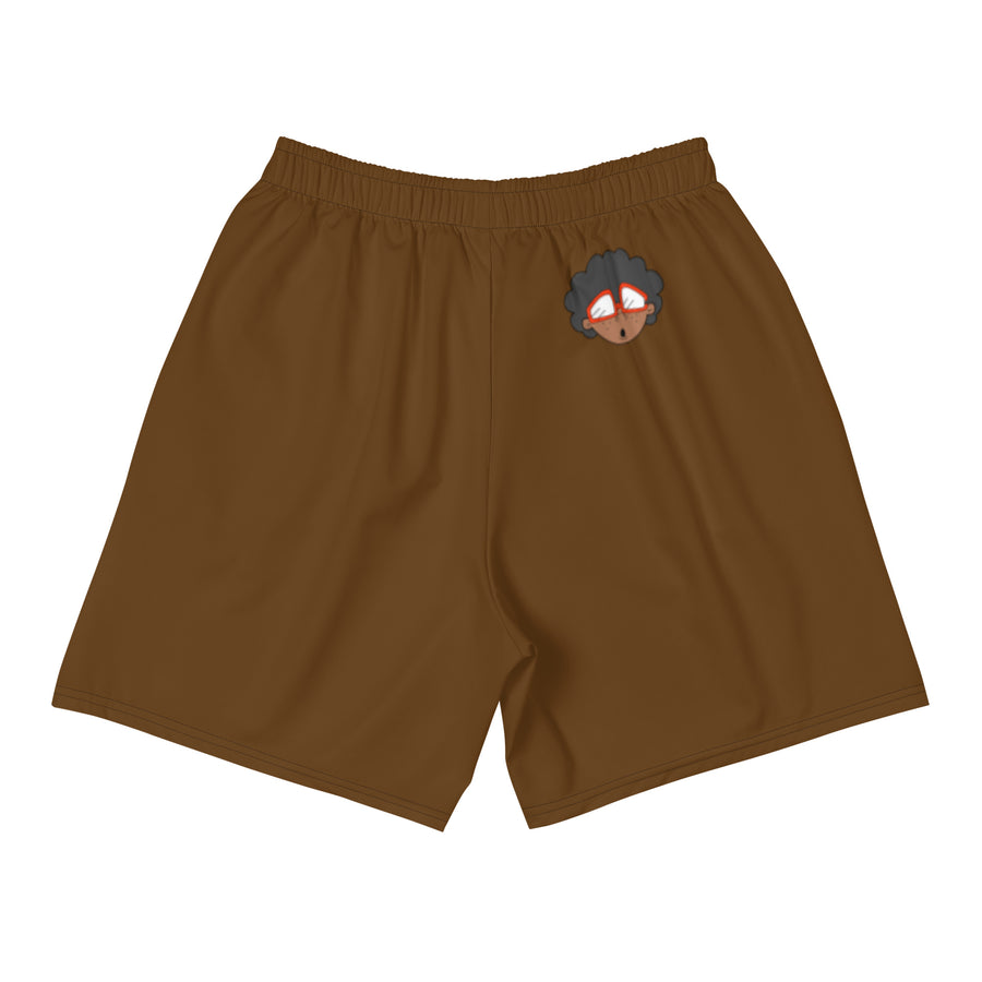 The Only Child 1983 Energy Burst Logo Men's Athletic Long Shorts (brown)