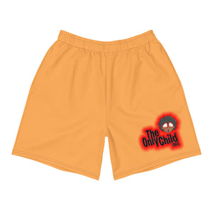The Only Child 1983 Energy Burst Logo Men's Athletic Long Shorts (tangerine)