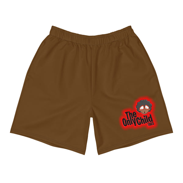 The Only Child 1983 Energy Burst Logo Men's Athletic Long Shorts (brown)
