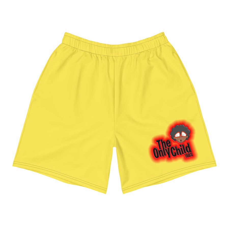 The Only Child 1983 Energy Burst Logo Men's Athletic Long Shorts (yellow)