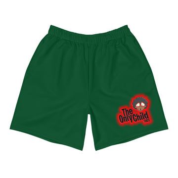 The Only Child 1983 Energy Burst Logo Men's Athletic Long Shorts (forest green)