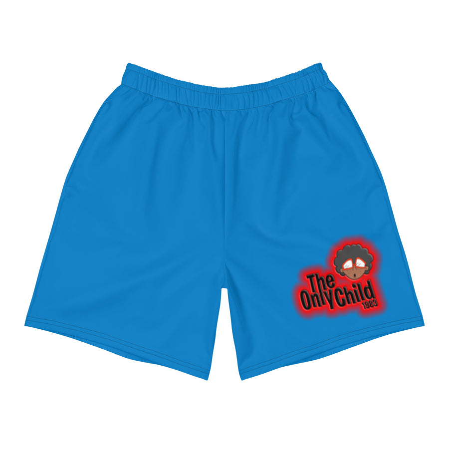 The Only Child 1983 Energy Burst Logo Men's Athletic Long Shorts (blue)