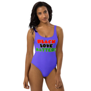 The Only Child 1983 BLACK LOVE MATTERS One-Piece Swimsuit (Electric Purple)
