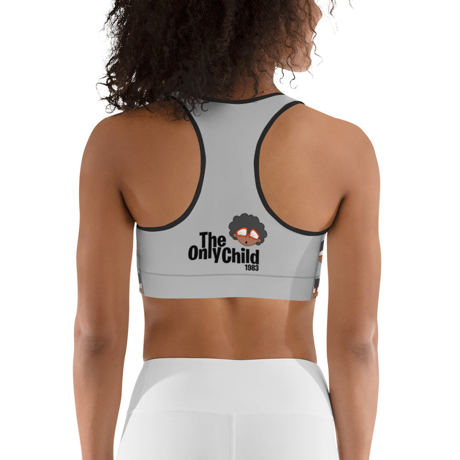 THE ONLY CHILD 1983 MONOGRAM BIGHEAD LOGO SPORTS BRA (GREY)