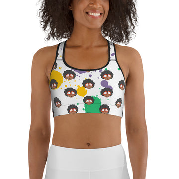 THE ONLY CHILD 1983 *LIMITED EDITION* MONOGRAM BIGHEAD LOGO SPORTS BRA (PAINT & SIP)