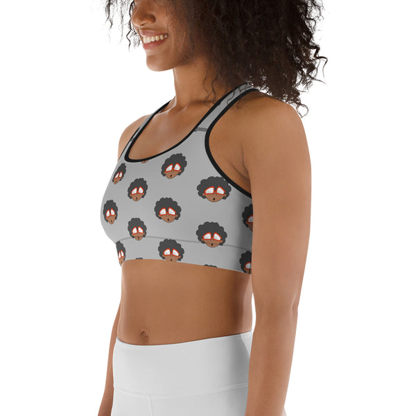 THE ONLY CHILD 1983 MONOGRAM BIGHEAD LOGO SPORTS BRA (GREY)