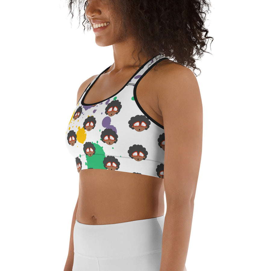 THE ONLY CHILD 1983 *LIMITED EDITION* MONOGRAM BIGHEAD LOGO SPORTS BRA (PAINT & SIP)