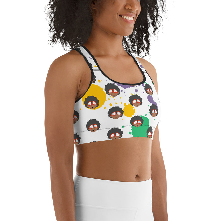 THE ONLY CHILD 1983 *LIMITED EDITION* MONOGRAM BIGHEAD LOGO SPORTS BRA (PAINT & SIP)