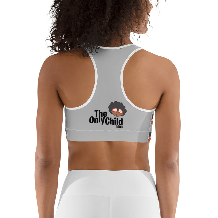 THE ONLY CHILD 1983 MONOGRAM BIGHEAD LOGO SPORTS BRA (GREY)