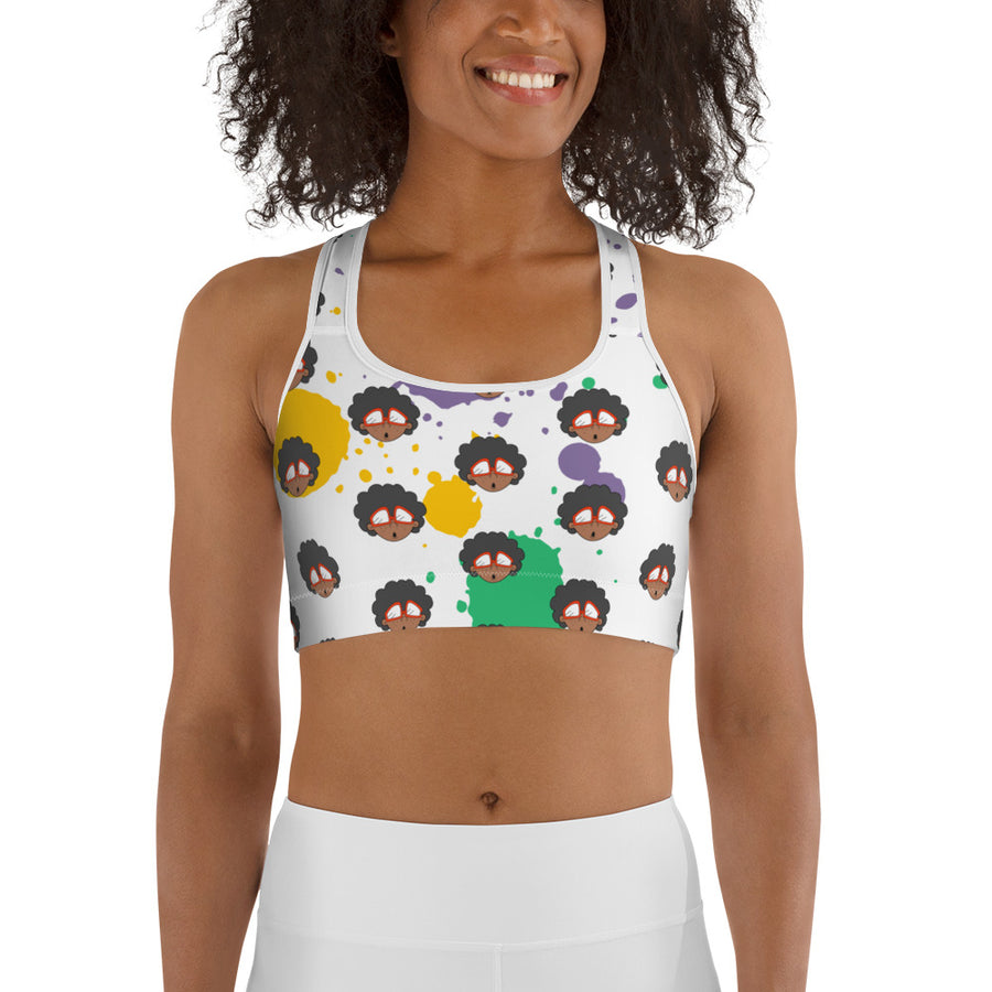 THE ONLY CHILD 1983 *LIMITED EDITION* MONOGRAM BIGHEAD LOGO SPORTS BRA (PAINT & SIP)