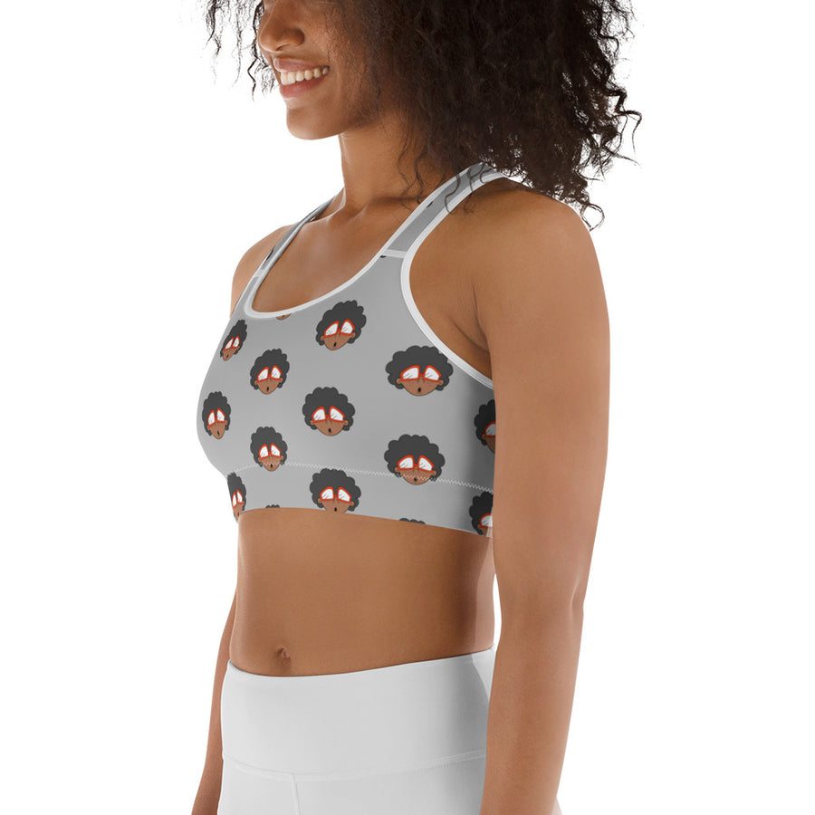 THE ONLY CHILD 1983 MONOGRAM BIGHEAD LOGO SPORTS BRA (GREY)