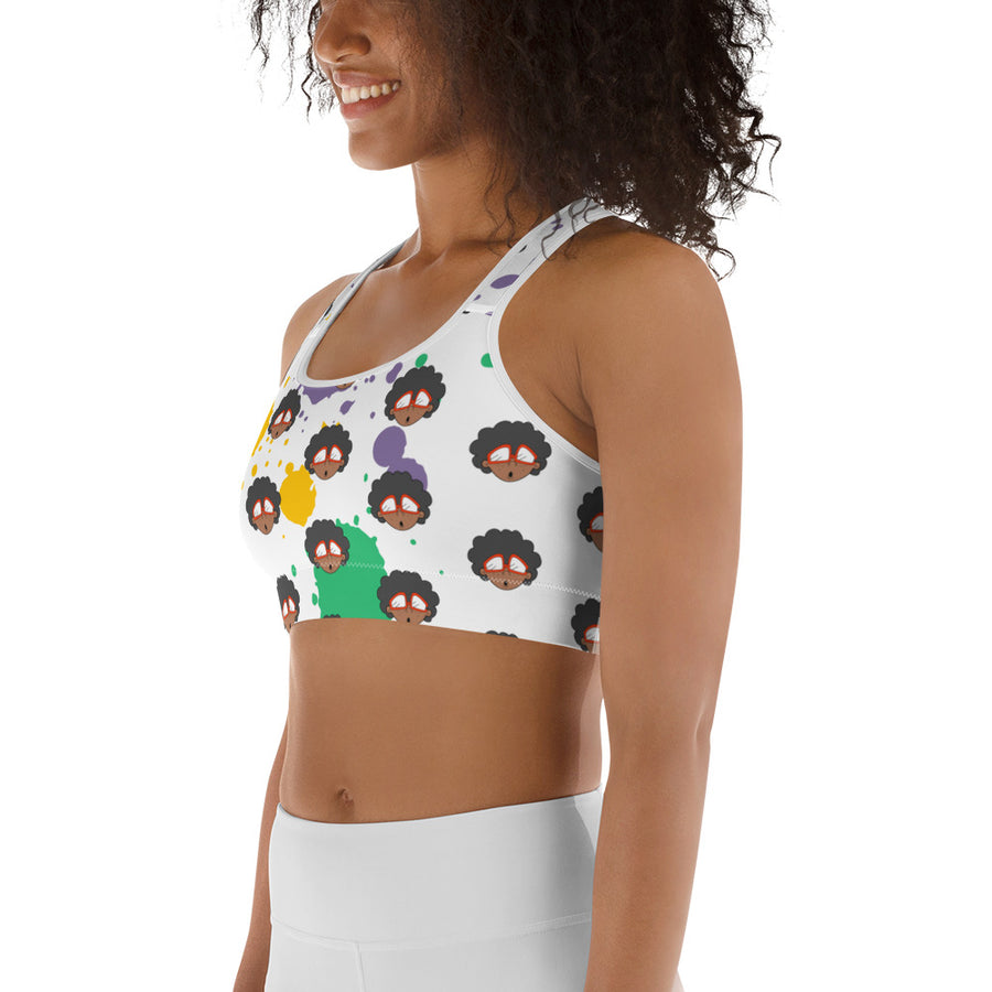 THE ONLY CHILD 1983 *LIMITED EDITION* MONOGRAM BIGHEAD LOGO SPORTS BRA (PAINT & SIP)