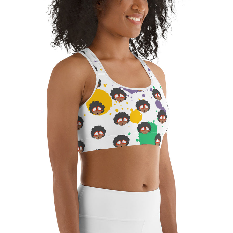 THE ONLY CHILD 1983 *LIMITED EDITION* MONOGRAM BIGHEAD LOGO SPORTS BRA (PAINT & SIP)