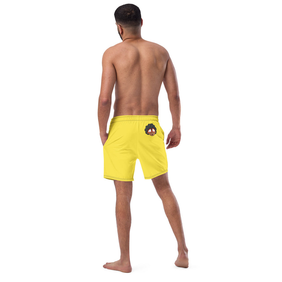 The Only Child 1983 Full Word Logo Men's swim trunks (yellow)