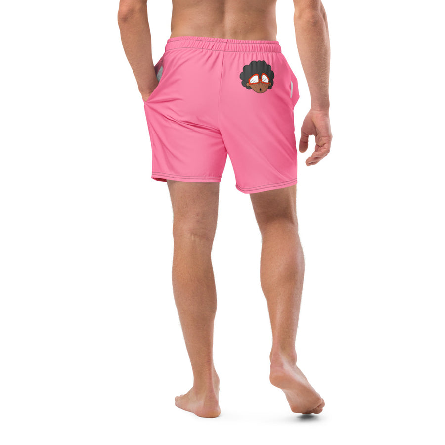 The Only Child 1983 Full Word Logo Men's swim trunks (pink)