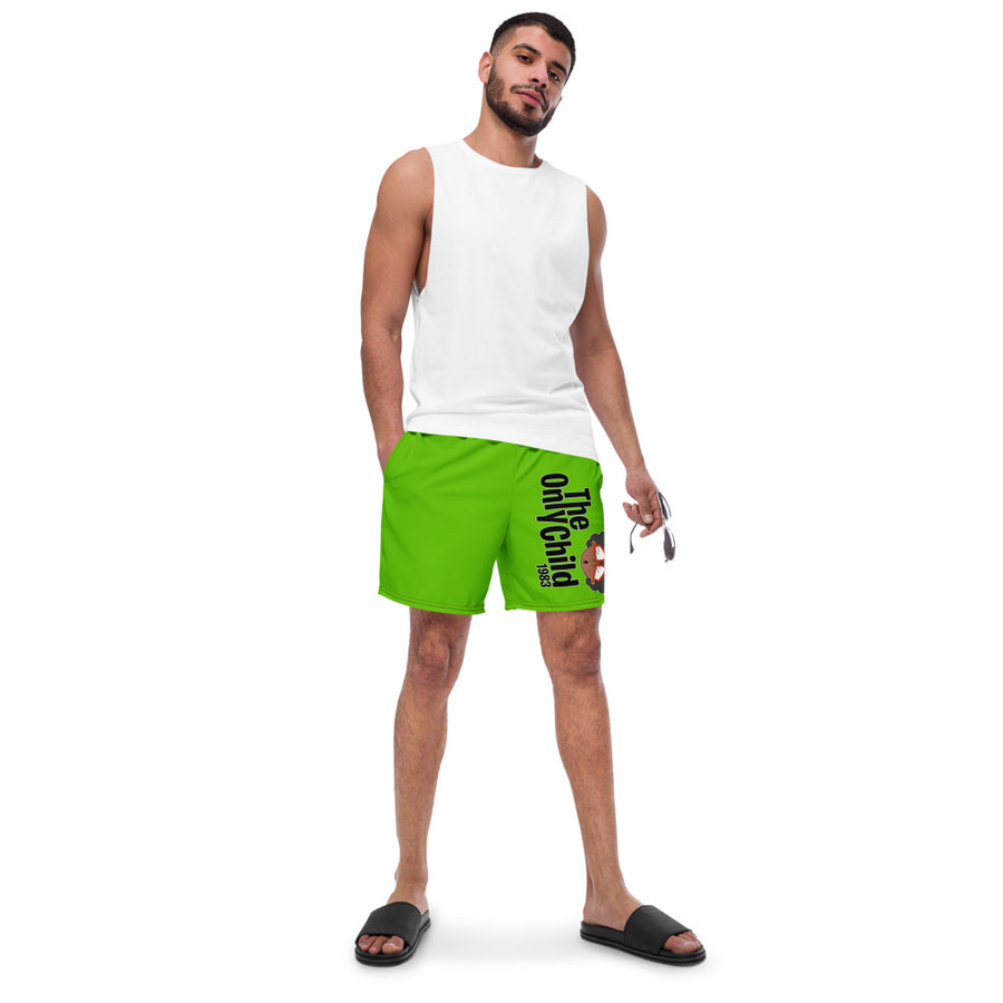 The Only Child 1983 Full Word Logo Men's swim trunks (green)