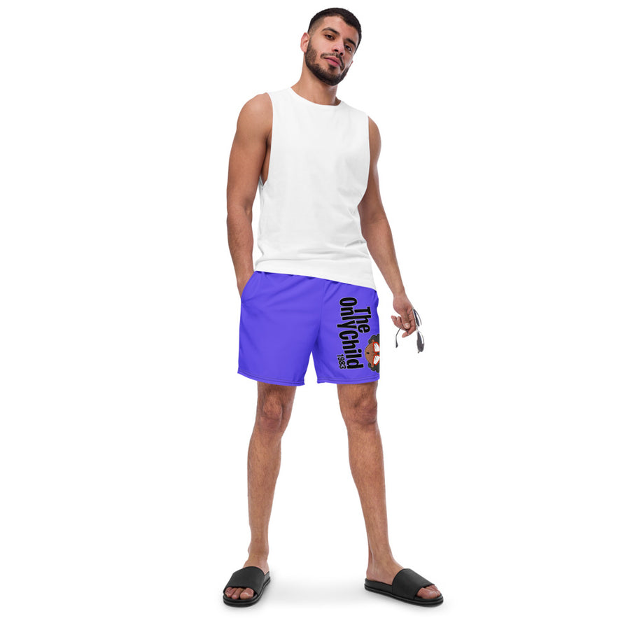 The Only Child 1983 Full Word Logo Men's swim trunks (purple)