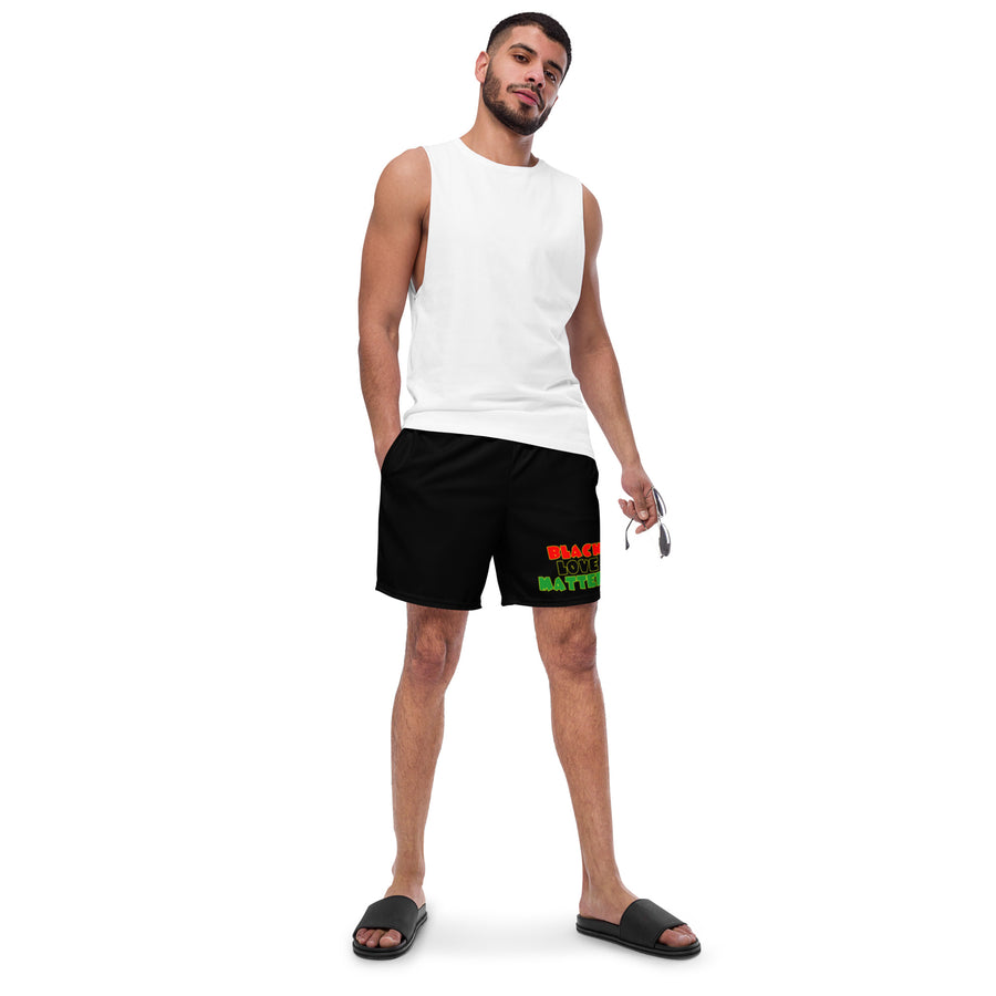 The Only Child 1983 Black Love Matters Men's swim trunks (Black)