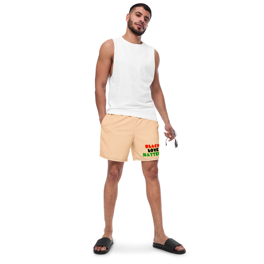 The Only Child 1983 Black Love Matters Men's swim trunks (Nude)